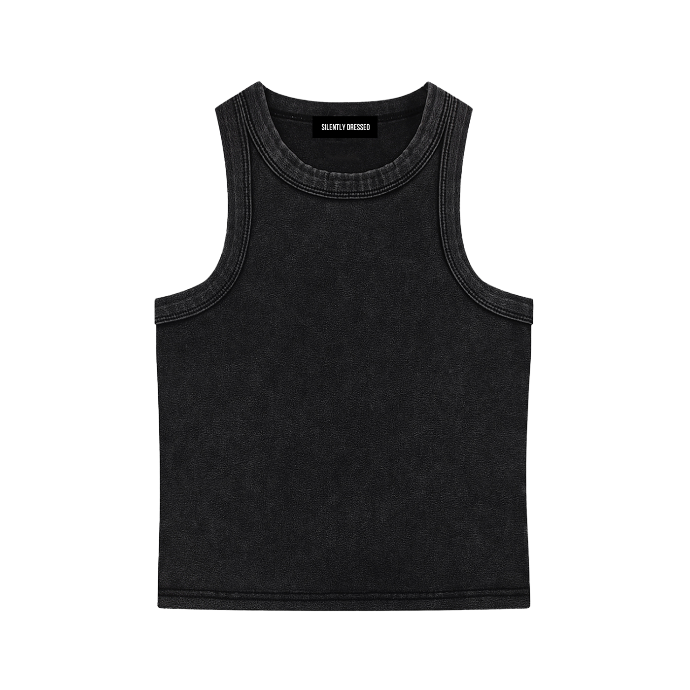Vintage Snow Washed Tank Top for Women – Streetwear Crop Top