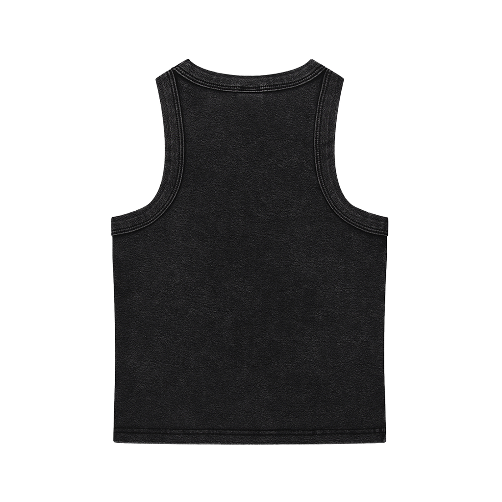 Vintage Snow Washed Tank Top for Women – Streetwear Crop Top